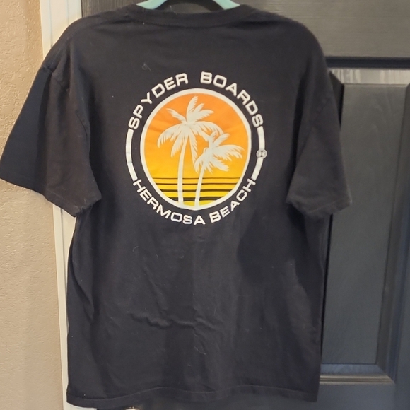 Black T-Shirt with Orange Logo - Picture 3 of 3